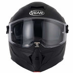 VCAN H276 Flip Up Motorcycle Helmet (Matte Black)