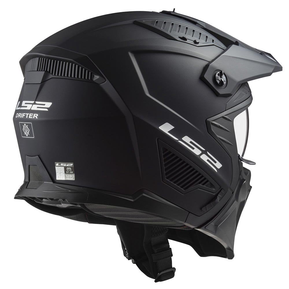 LS2 Motorcycle Adventure Helmet - OF606 Drifter (Matt Black)