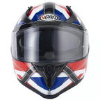 Vcan H128 Union Jack Motorcycle Helmet (Red/White/Blue)