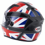Vcan H128 Union Jack Motorcycle Helmet (Red/White/Blue)