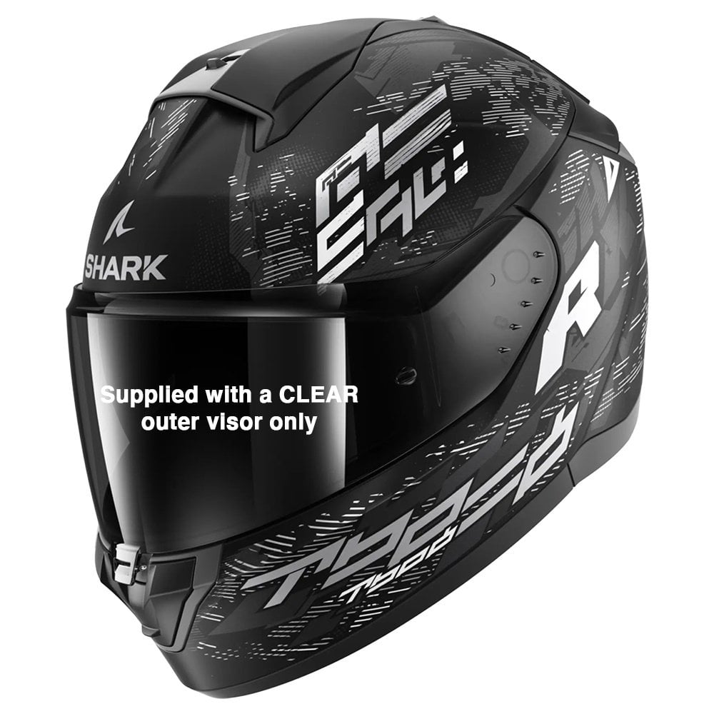 Shark (2025) Helmet - Ridill 2 Molokai - Black/White/Silver (Matte)