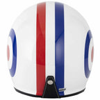 Vcan H589 Classic Roundel Open Face Helmet (White/Blue/Red)