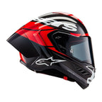 Alpinestars Supertech R10 ELEMENT Motorcycle Race Helmet (Black Carbon/Bright Red/White Gloss)