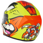 Vcan H128 Mohawk Motorcycle Helmet (Yellow/Orange)