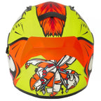 Vcan H128 Mohawk Motorcycle Helmet (Yellow/Orange)