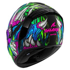 Shark (2025) Helmet - Spartan RS Shaytan - Purple/Green/Black (KGV)