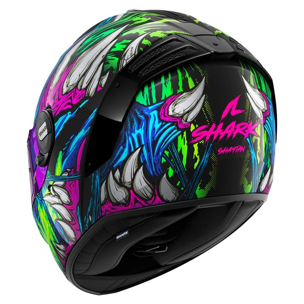 Shark (2025) Helmet - Spartan RS Shaytan - Purple/Green/Black (KGV)