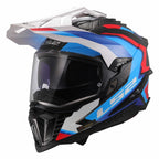 LS2 MX701 Explorer Carbon Frontier II Adventure Helmet (Black/Blue/Red/White)