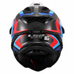 LS2 MX701 Explorer Carbon Frontier II Adventure Helmet (Black/Blue/Red/White)