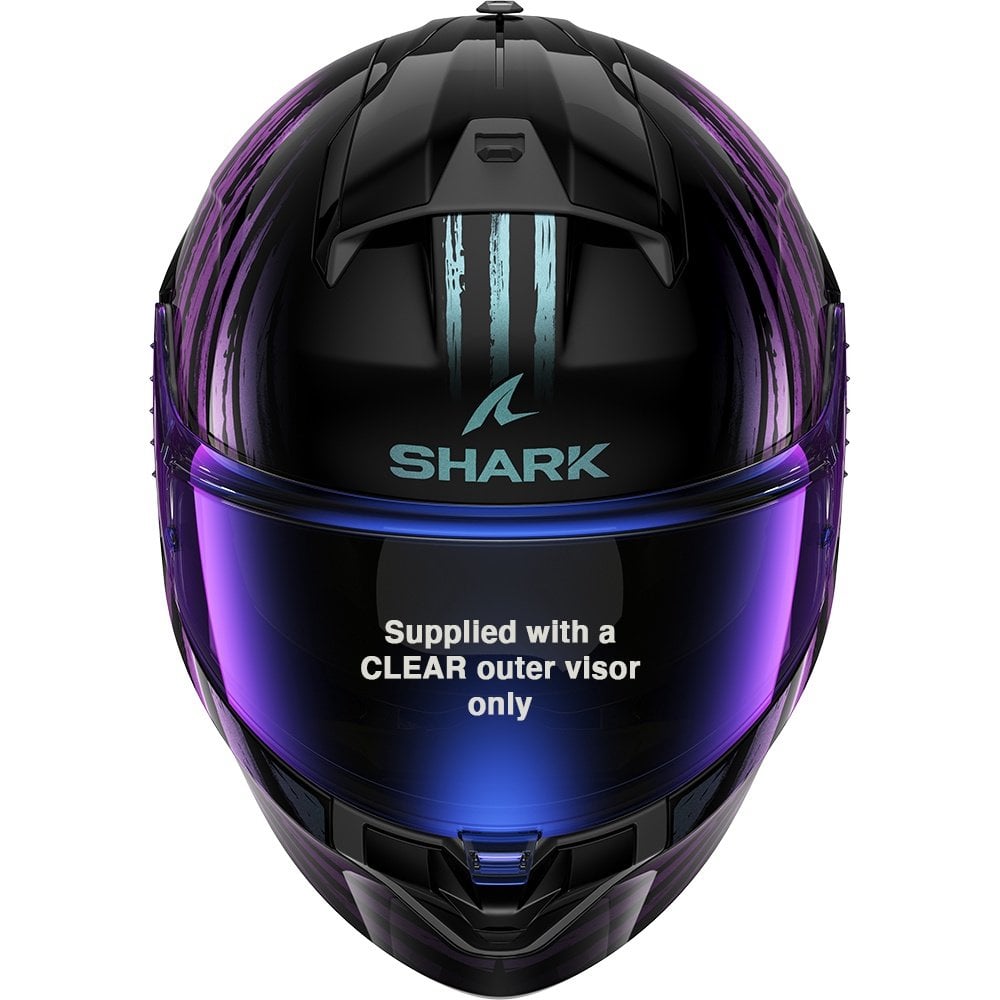Shark (2025) Helmet - Ridill 2 Assya (Black/Purple/Green)