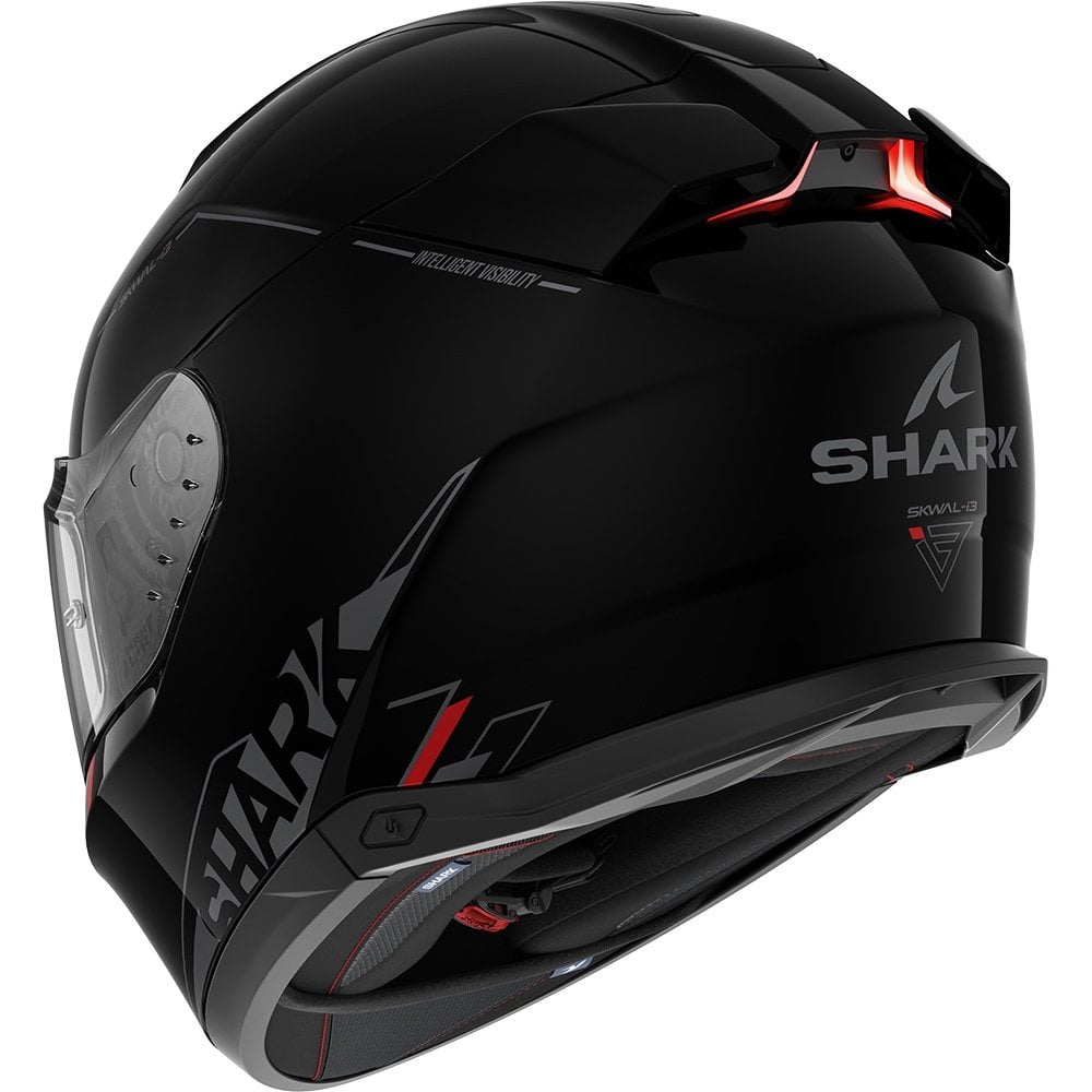 Shark (2025) Helmet - Skwal I3 Blank SP - Black/Anthracite/Red