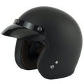 Vcan H541 Slim Plain Open Face Helmet inc Peak (Matte Black)