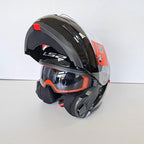LS2 Motorcycle Flip Up Helmet - FF908 Strobe II (Gloss Black)