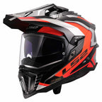 LS2 MX701 Explorer Carbon Frontier II Adventure Helmet (Orange/Black/Grey)
