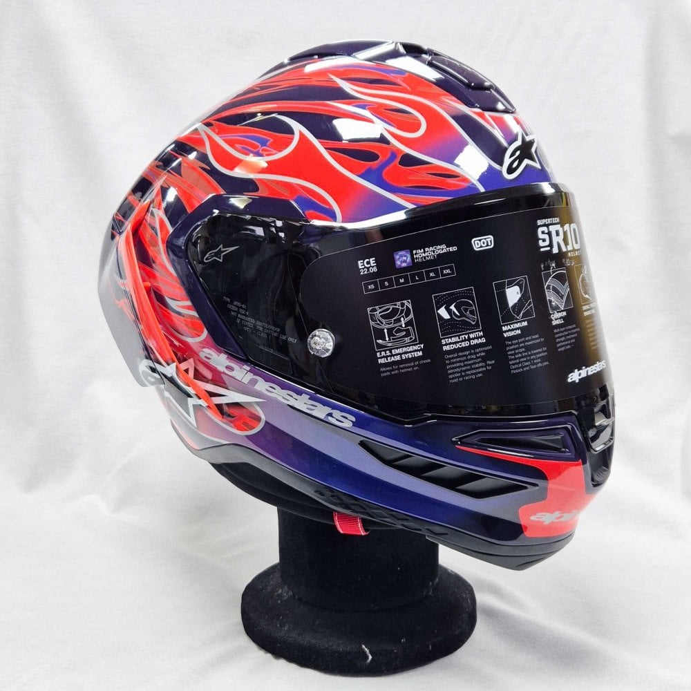 Alpinestars (Limited Edition) Helmet - Supertech R10 FLYTE Jorge martin (Purple/Red/White/Black Gloss)