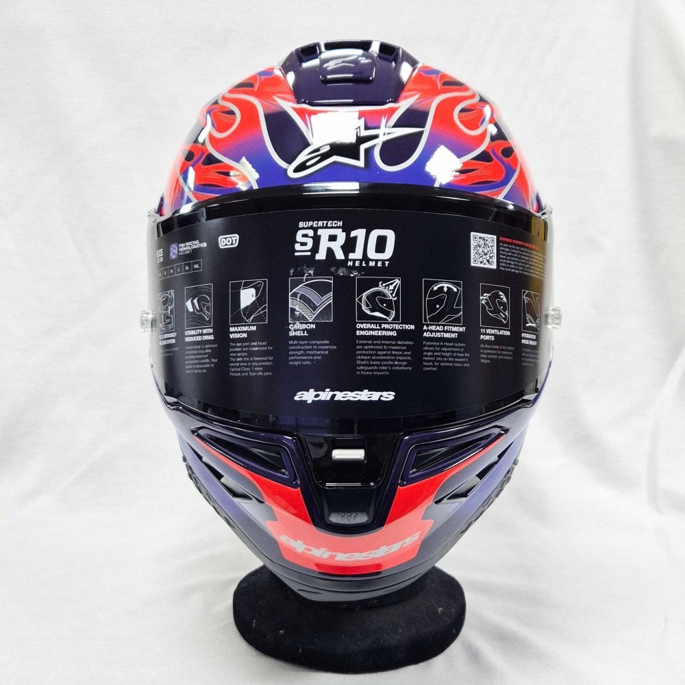 Alpinestars (Limited Edition) Helmet - Supertech R10 FLYTE Jorge martin (Purple/Red/White/Black Gloss)