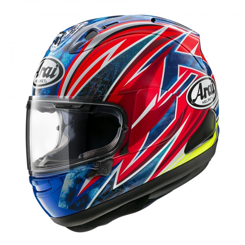 Arai (2025) Helmet - RX-7V Evo Ogura (Replica/Red/Blue/Yellow)