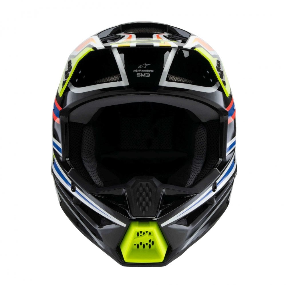 Alpinestars (MX26) Youth Helmet - S-M3 WURX ECE06 (Black/Yellow Fluo/Blue/Red Gloss)
