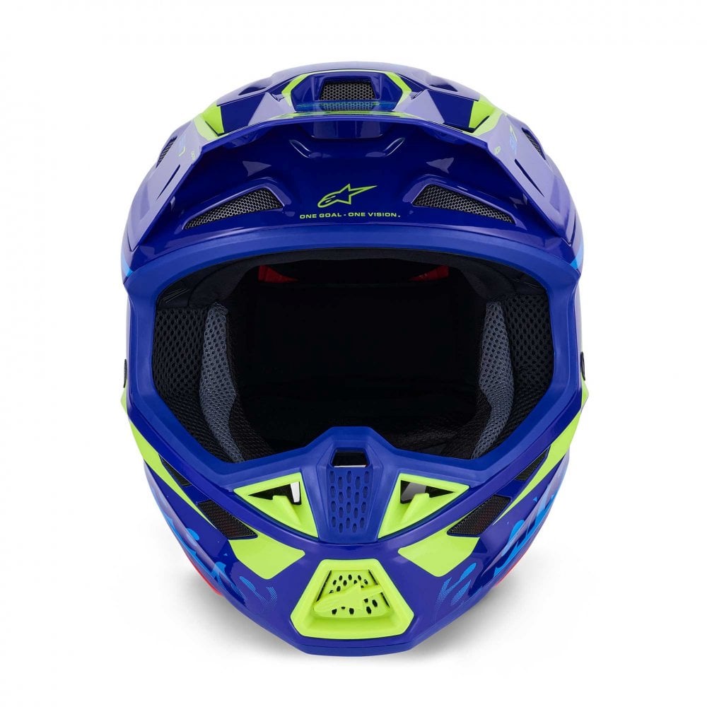 Alpinestars (MX26) MX Helmet - S-M7 DEED (Blue/Yellow Fluo Gloss)