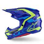 Alpinestars S-M7 DEED MX | Enduro Helmet (Blue/Yellow Fluo Gloss)