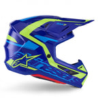 Alpinestars S-M7 DEED MX | Enduro Helmet (Blue/Yellow Fluo Gloss)