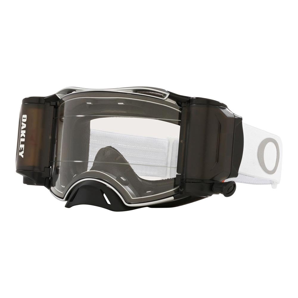 Oakley Airbrake Roll-Offs Goggles - TUFF BLOCKS (Gunmetal/White) Clear Lens