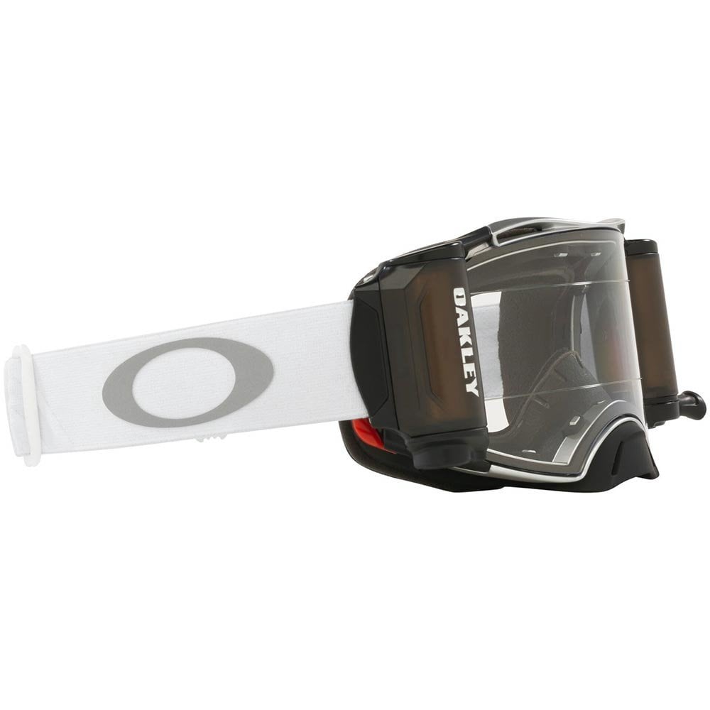 Oakley Airbrake Roll-Offs Goggles - TUFF BLOCKS (Gunmetal/White) Clear Lens
