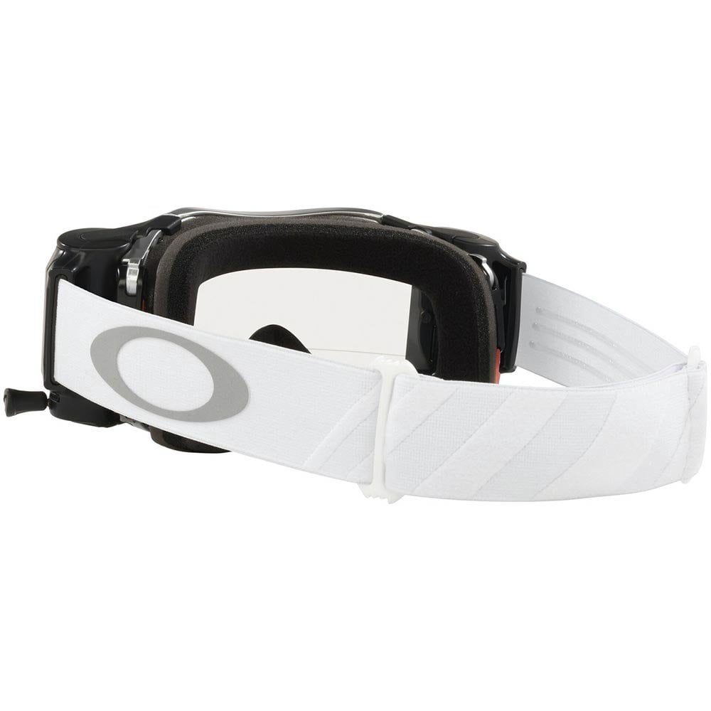 Oakley Airbrake Roll-Offs Goggles - TUFF BLOCKS (Gunmetal/White) Clear Lens