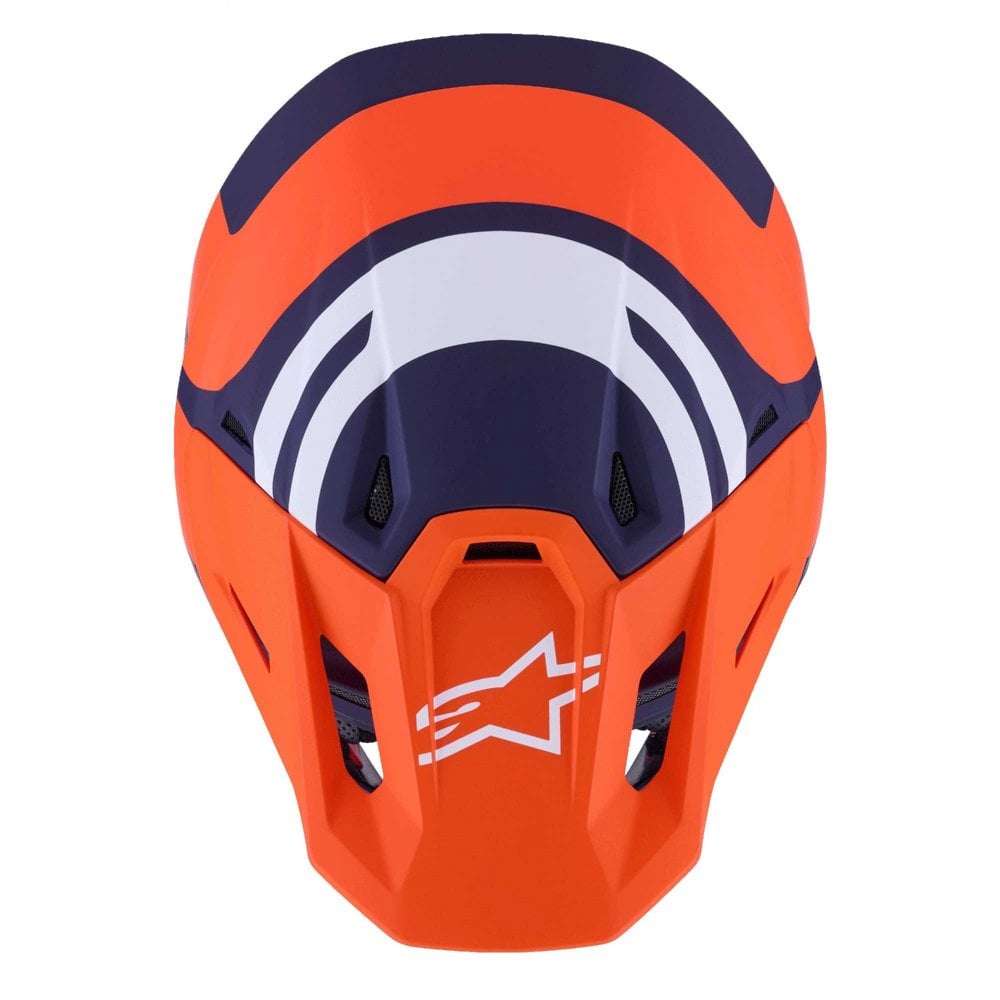 Alpinestars S-M7 CORE MX | Enduro Helmet (Orange/Blue Matt)