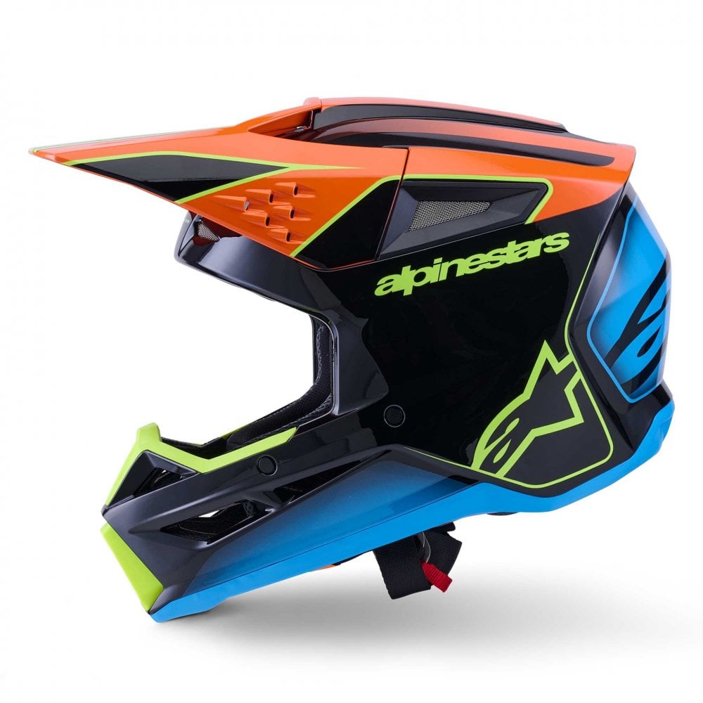 Alpinestars (SALE) MX Helmet - S-M3 FRAY (Black/Orange/Yellow Fluo Gloss)