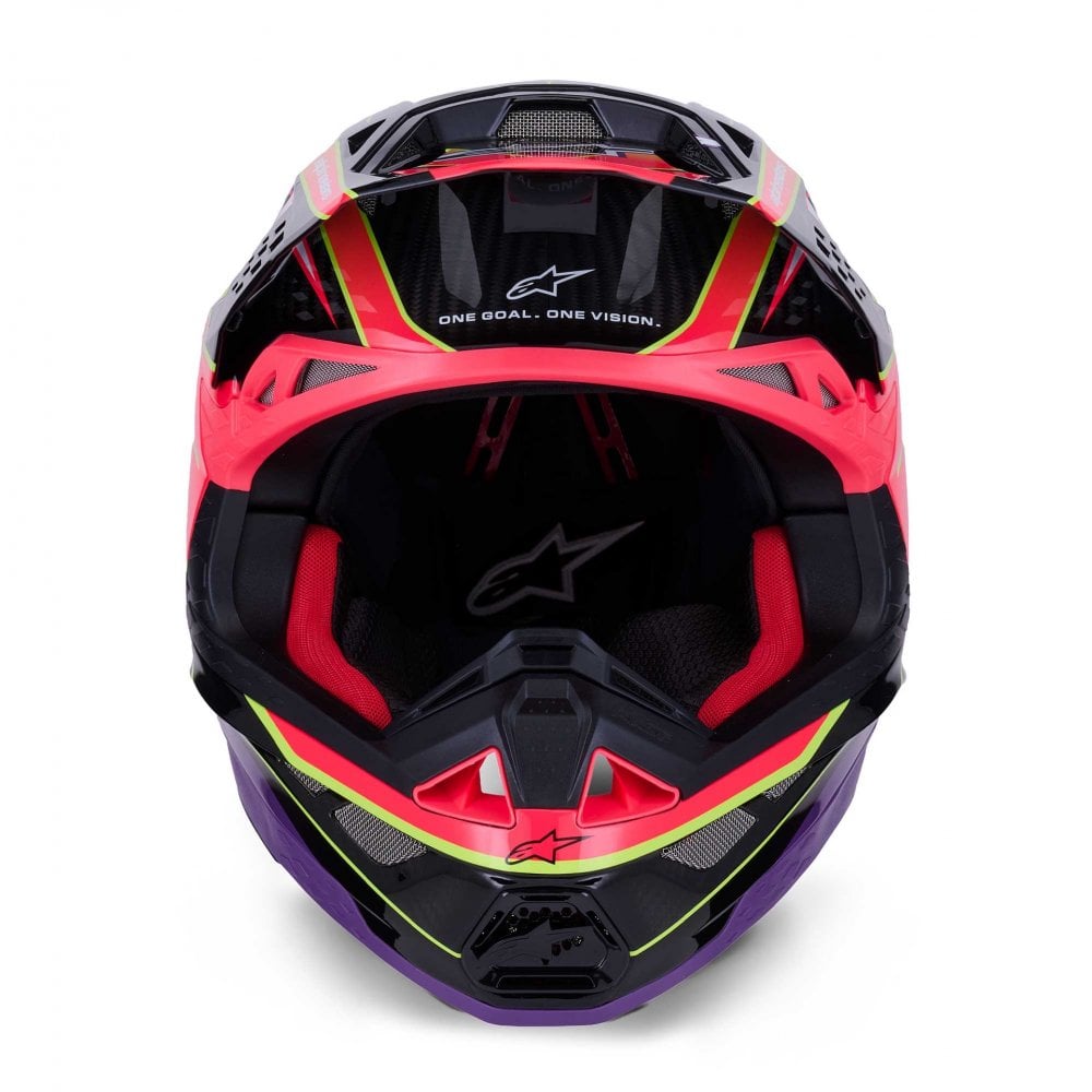 Alpinestars S-M10 MX Helmet - ERA (Pink/Violet/Yellow Fluo Gloss)