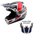 Troy Lee Motocross Helmet - SE5 Composite MIPS - TEAM (White/Black/Red/Blue)