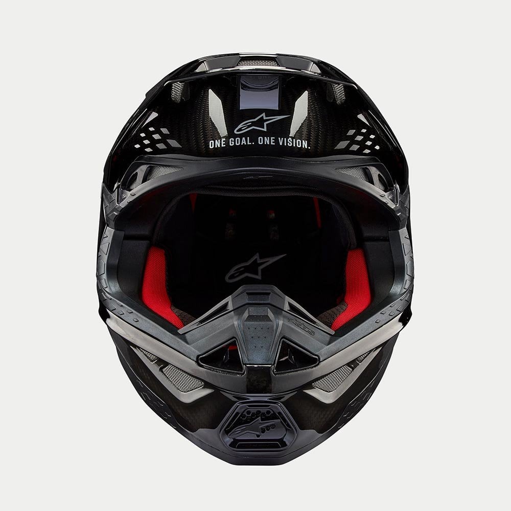 Alpinestars S-M10 MX Helmet - PLAIN (Gloss Black Carbon)