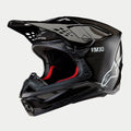 Alpinestars S-M10 MX Helmet - PLAIN (Gloss Black Carbon)