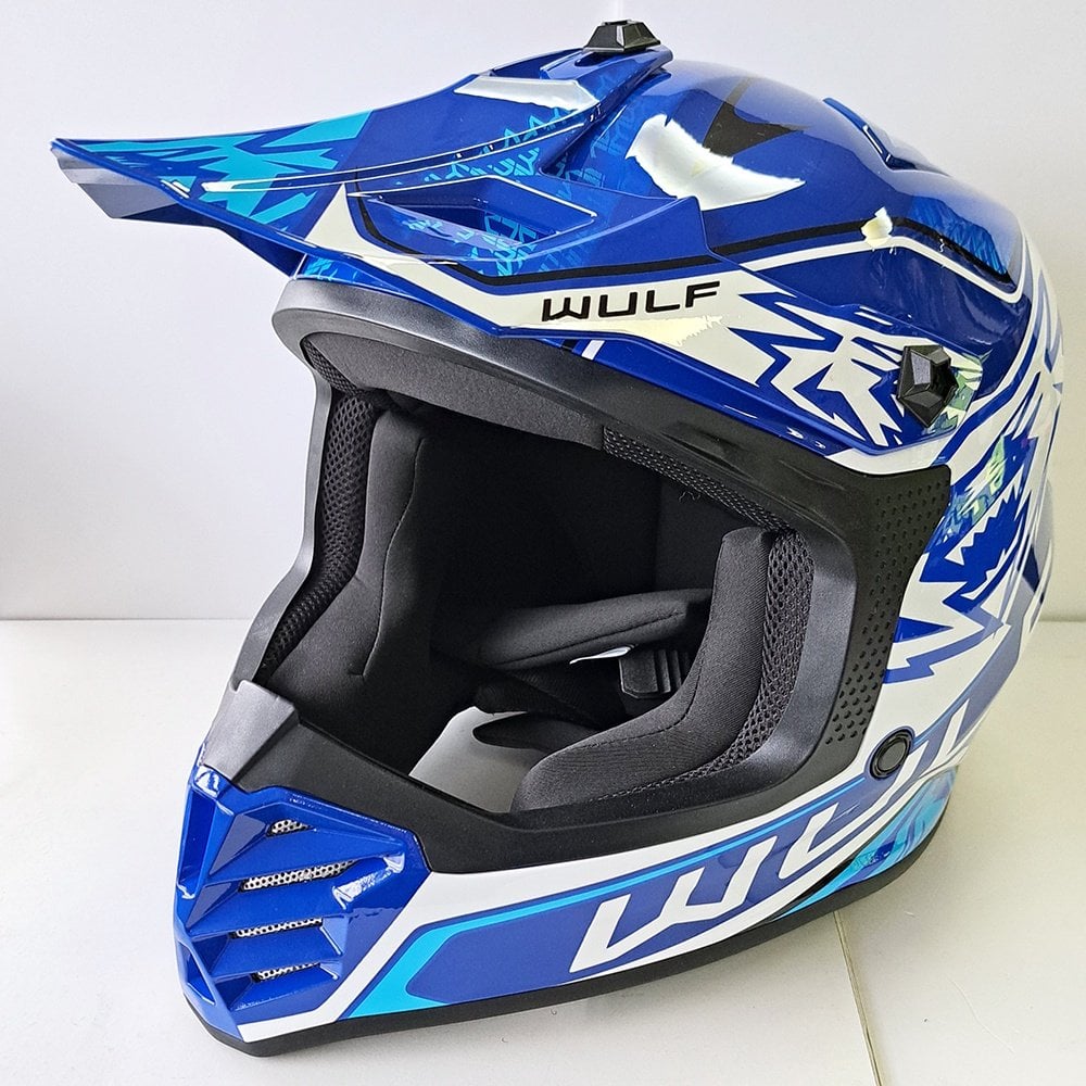 Wulfsport Youth AIR-X MX Helmet (Blue)