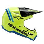 Alpinestars Youth S-M3 Radium Helmet (Yellow Fluo/Black/Blue Gloss)
