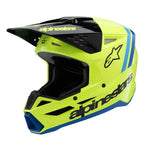 Alpinestars Youth S-M3 Radium Helmet (Yellow Fluo/Black/Blue Gloss)
