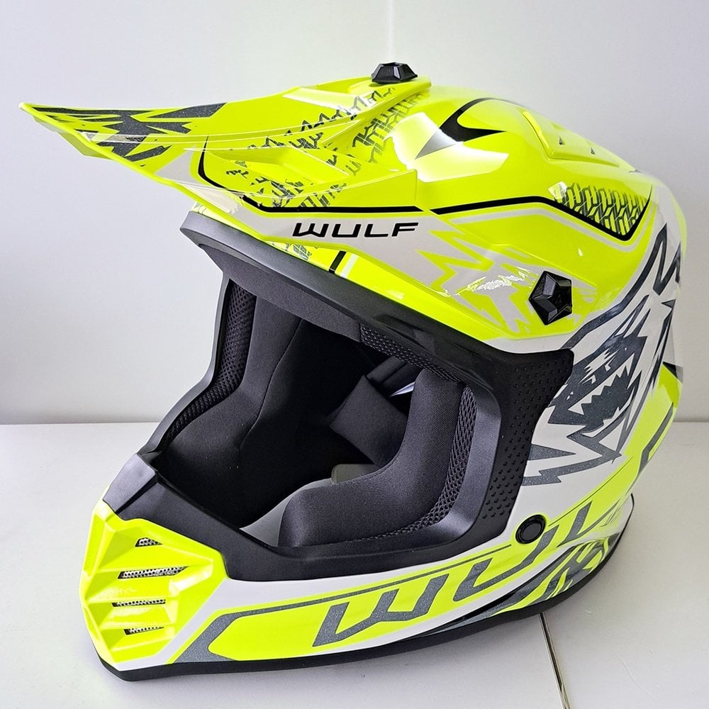 Wulfsport (MX25) Helmet - Youth - AIR-X - Fluo Yellow