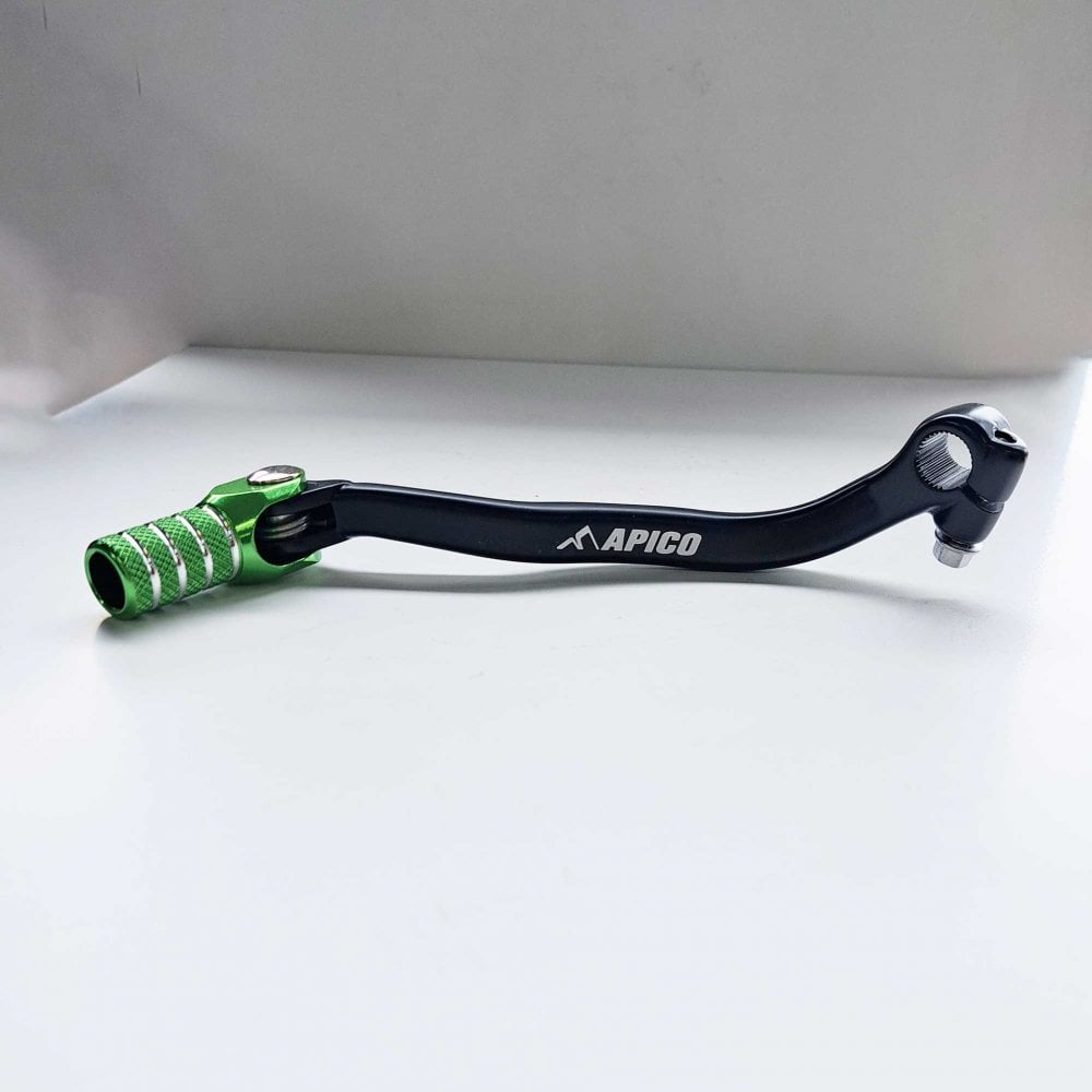 Apico - Gear Lever - KXF250 06-08 - Black w/Green