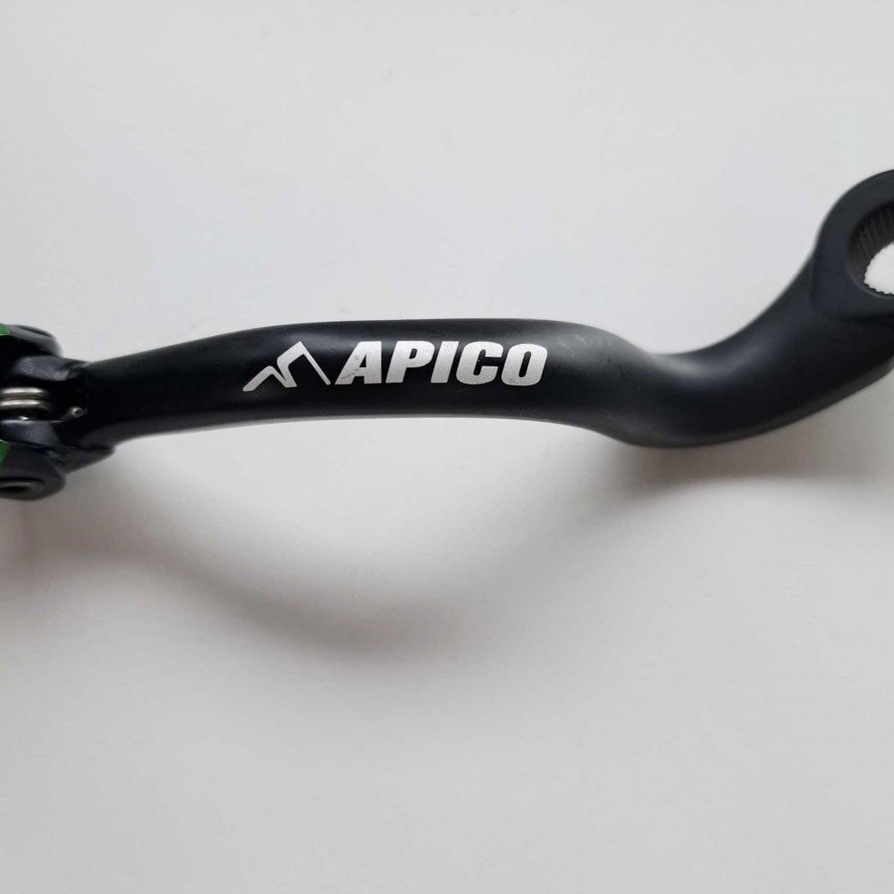 Apico - Gear Lever - Elite - KX125 94-02, KX250 94-08, KX500 94-04 - Black w/Green