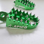 Apico - Foot Pegs - XTREME - KXF250 06-26, KXF450 07-26, KXF250/450XC 21-26 - Green