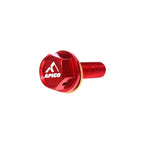 Apico - Magnetic Sump Plug w/Washer - M8 x 25mm x 1.5 - CRF250 04-09, CRF250X 04-18 - Red