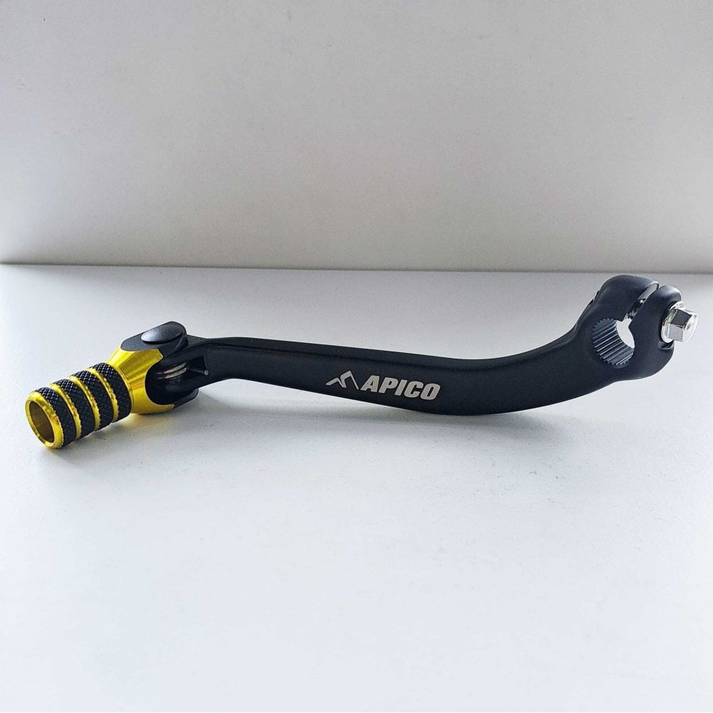 Apico - Gear Lever - Elite - RMZ250 07-26 - Black w/Yellow