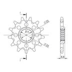 SuperSprox - Sprocket - Front - SS1901/R292/TG328 - 520 - KTM 125-530 91-27, Husqvarna 125-570 09-27, Gas Gas 125-500 21-27, Beta RR125-525 05-27, STARK