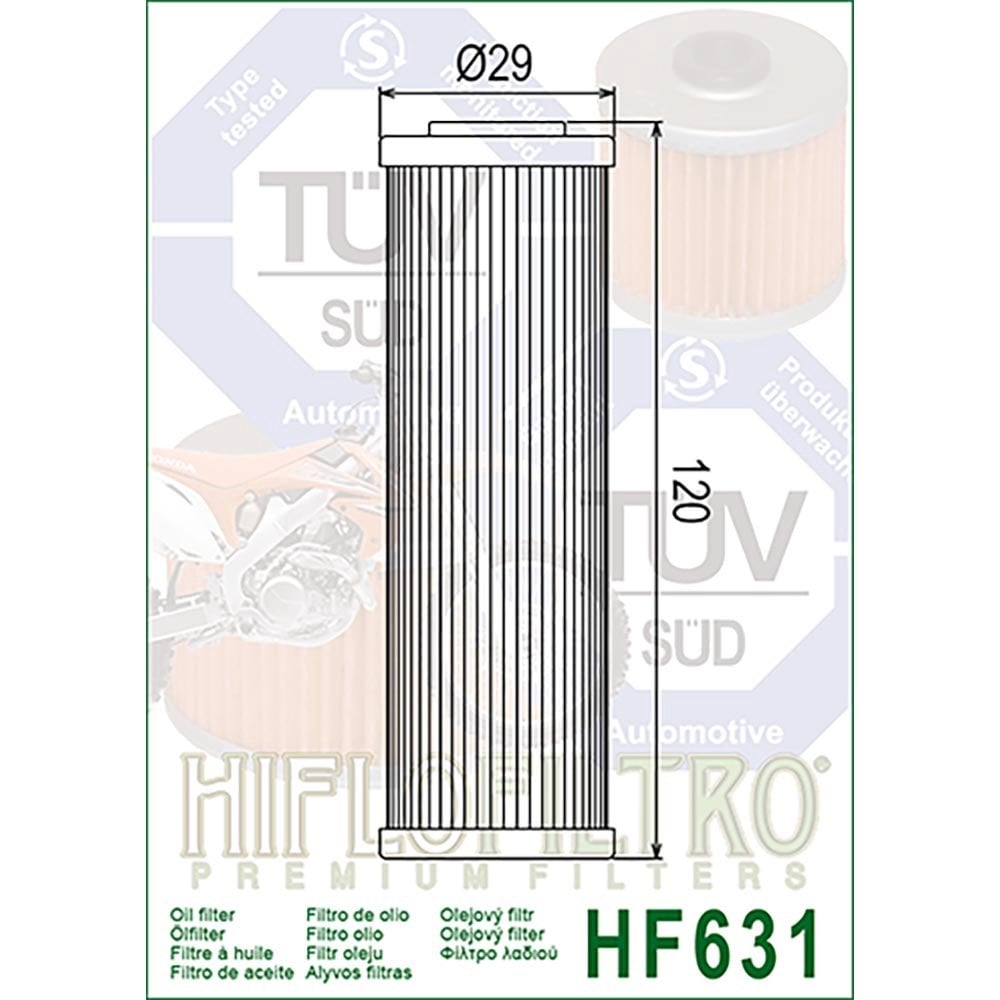 HiFlo Oil Filter - HF631 - Beta RR 4T 350-520 10-25