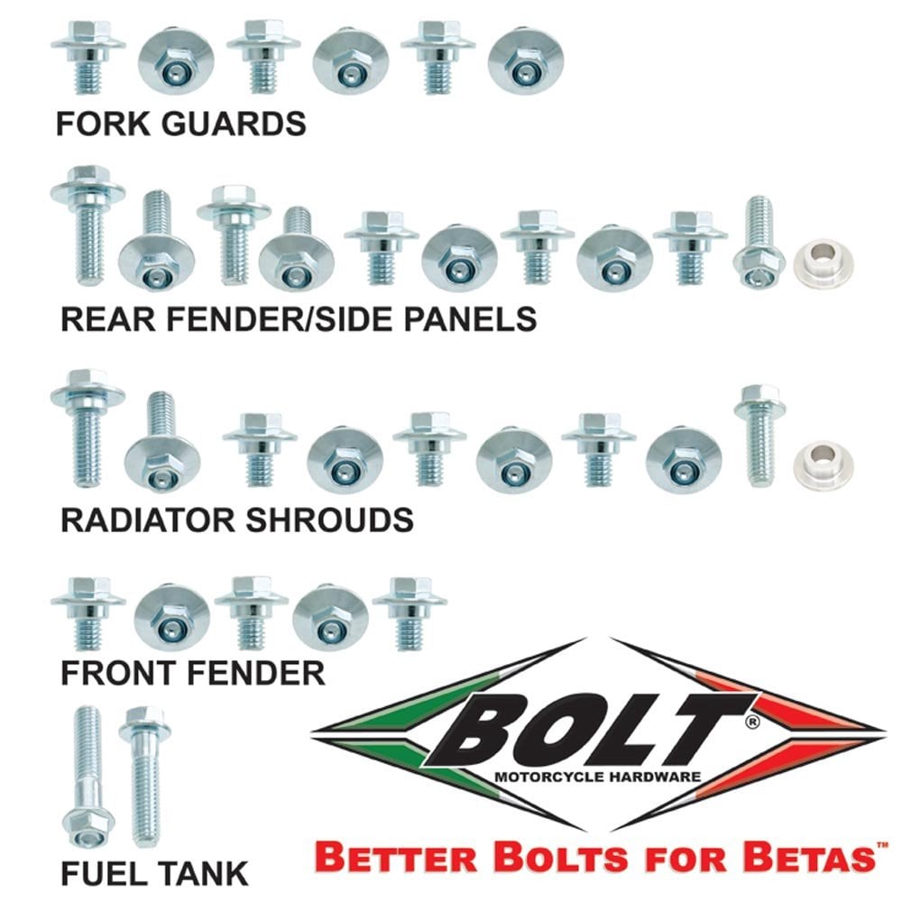 Bolt Hardware - Fastener/Bolt Kit - Plastics - Beta 2T 125-300RR/RX 13-25, 350-500RR/RX 13-25