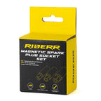 RIDERR Magnetic Spark Plug Socket Set - 16mm | 18mm | 21mm (Fits 3/8" Rachet)