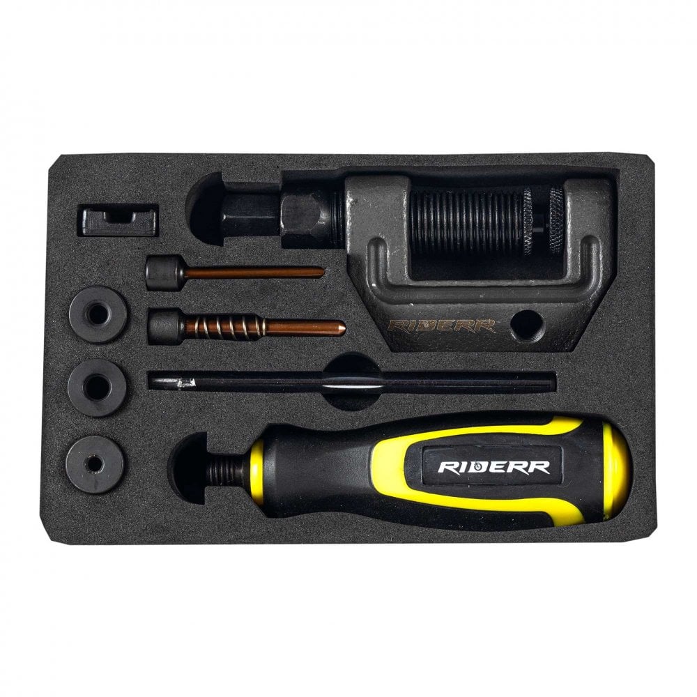RIDERR Chain Splitter & Riveter All in 1 Tool - For Chain Sizes 420 428 520 525 530