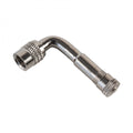 RIDERR Motorcycle Angled 90deg Tyre Valve - Easy Access for Pumping up (Silver)