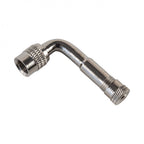 RIDERR Motorcycle Angled 90deg Tyre Valve - Easy Access for Pumping up (Silver)